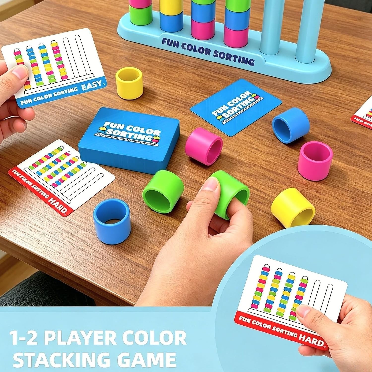 Giant Color Stack Challenge by Relatable – Strategy Stacking Game with 50 Puzzle