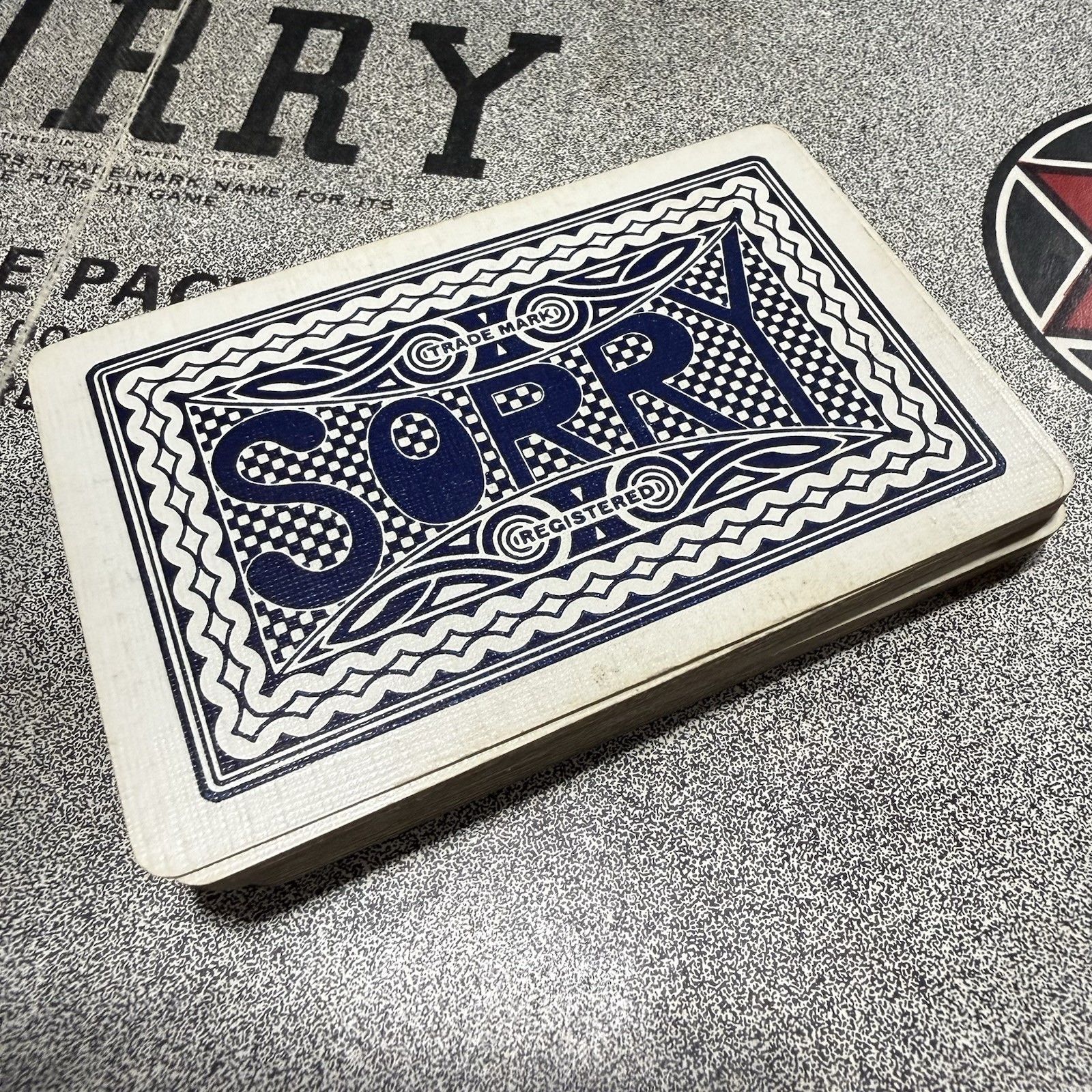 Vintage 1950 SORRY! Game Wood Pieces Cards Parker Brothers Original Board