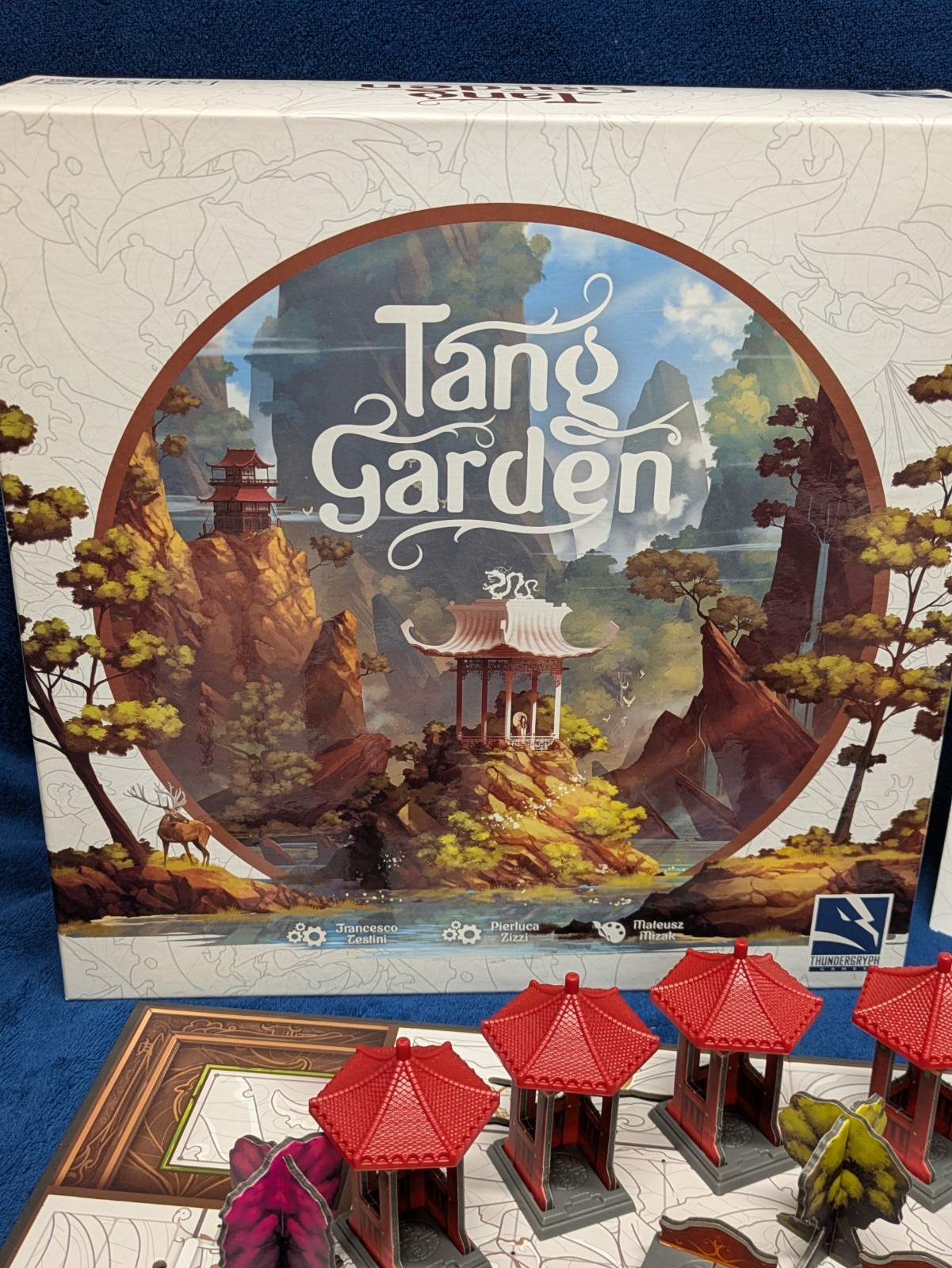Tang Garden Board Game COMPLETE with METAL COINS Thunderglyph Beautiful 3D Game