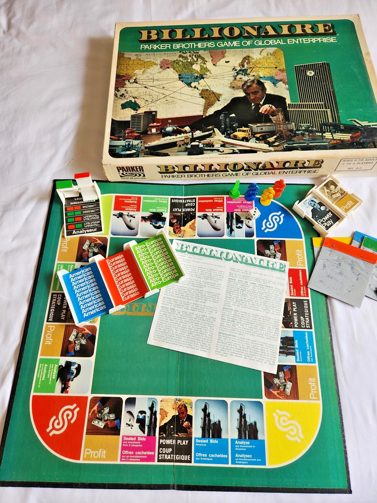 Millionaire (1973) Age 10 to Adult , 2 to 4 players Table Top Board Game