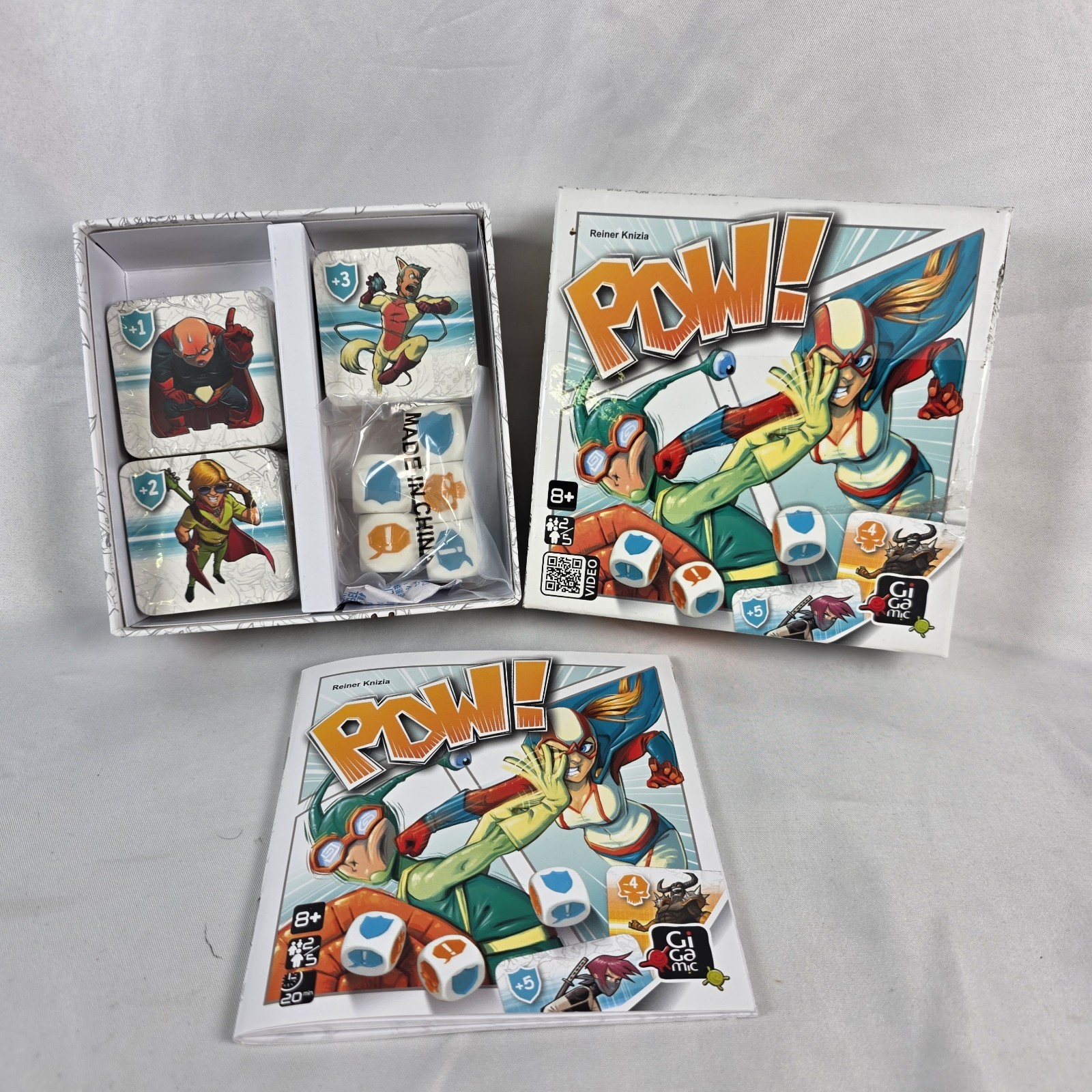 POW! 2016 Gigamic By Reiner Knizia, 2-5 Player Dice Chucking Game. *Open Box *