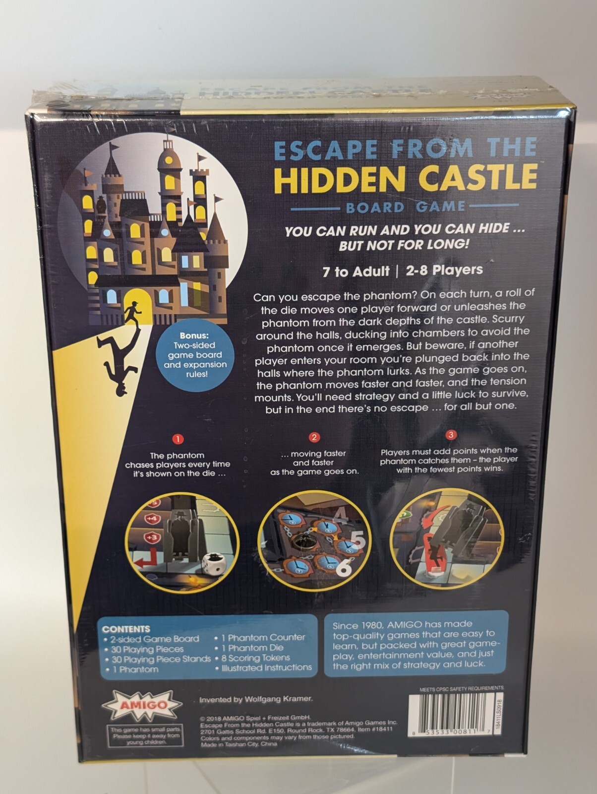 NIB Sealed Escape from the Hidden Castle Board Game Age7-Adult 2-sided Board