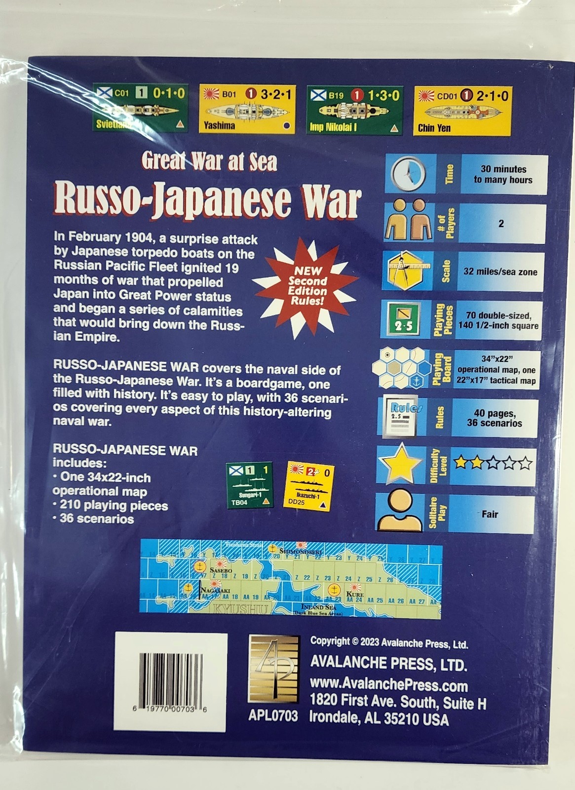 Russo-Japanese War Great War At Sea Game Second Edition NEW Zip Lock Board Game