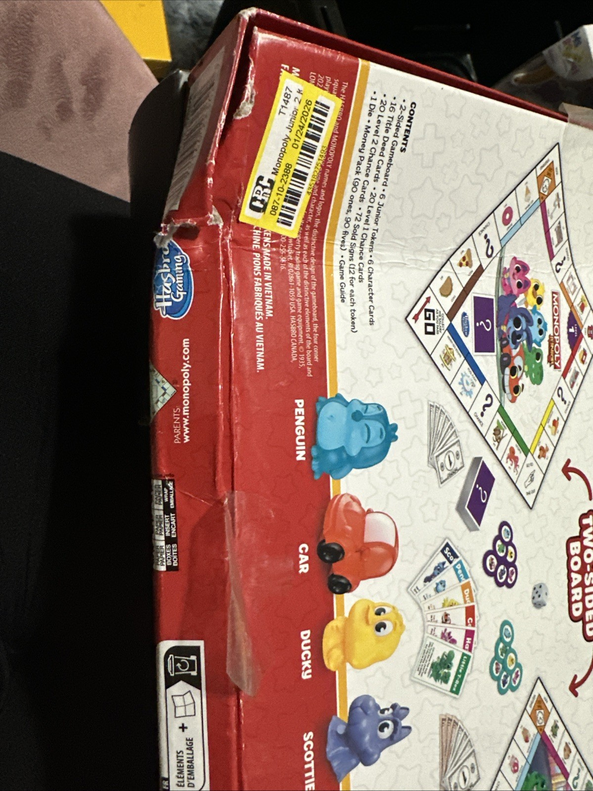 Hasbro Gaming Monopoly Junior Board Game, Finance Theme, Two-sided, 2+ Players,…