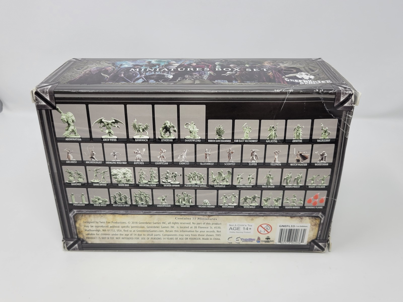 Greenbrier Board Game Folklore The Affliction Miniatures Box Set All Figures