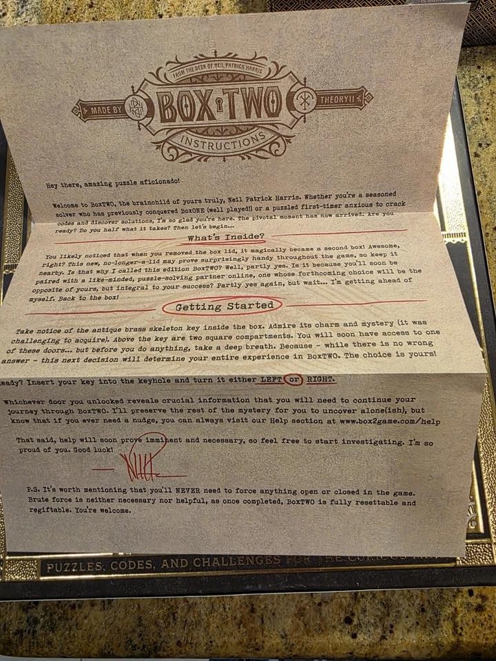 BOX TWO by Neil Patrick Harris Theory 11, New, Puzzles, Codes, Challenges