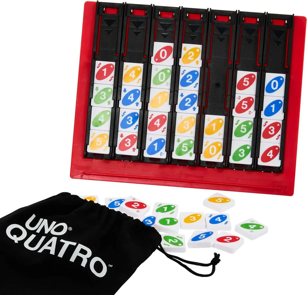 Uno Quatro, Mattel Games, sort bricks by colors or numbers, new & original packaging