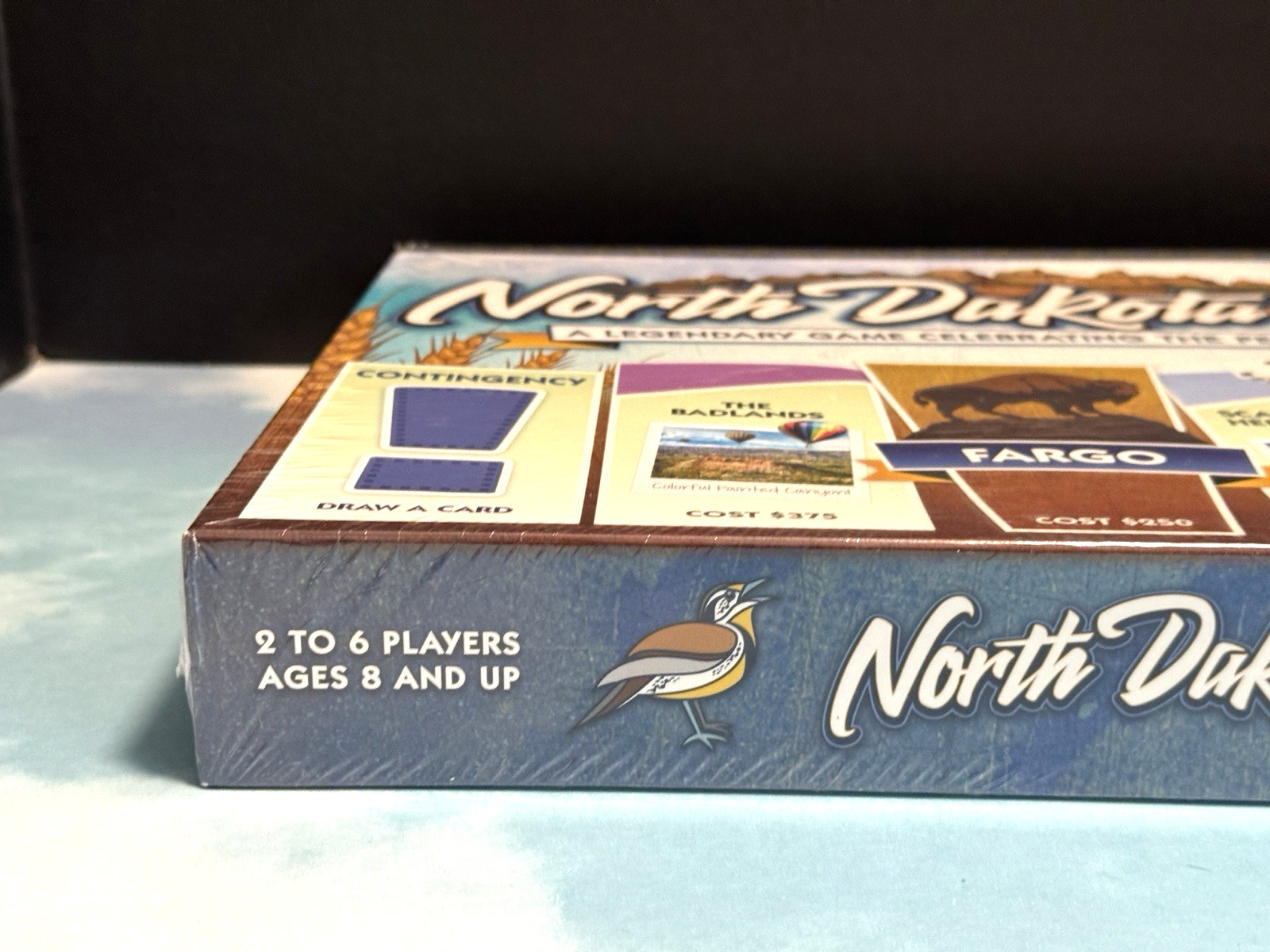 North Dakota-Opoly Monopoly style board Game Celebrating Peace Garden State NEW