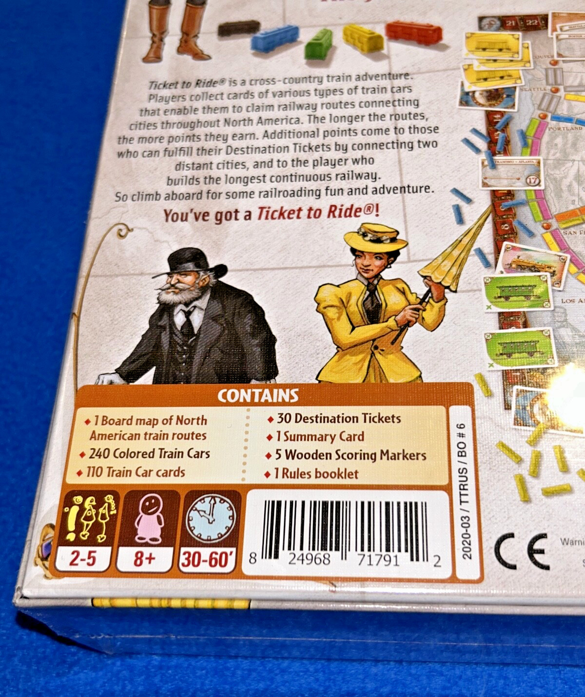 Ticket To Ride Days of Wonder Board Game By Alan R. Moon Train Adventure