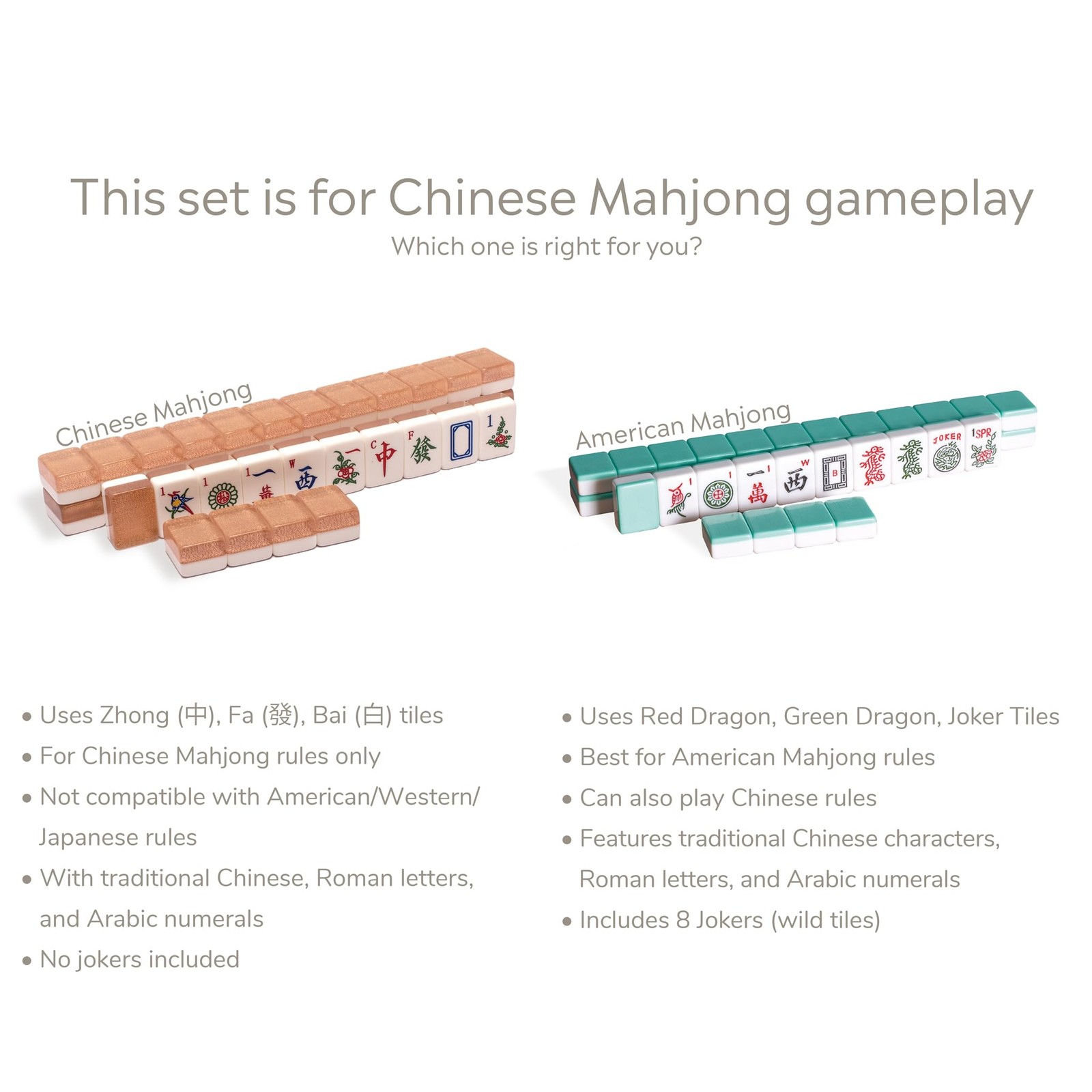Yellow Mountain Imports Classic Chinese Mahjong Game Set, Champagne Gold – wi…