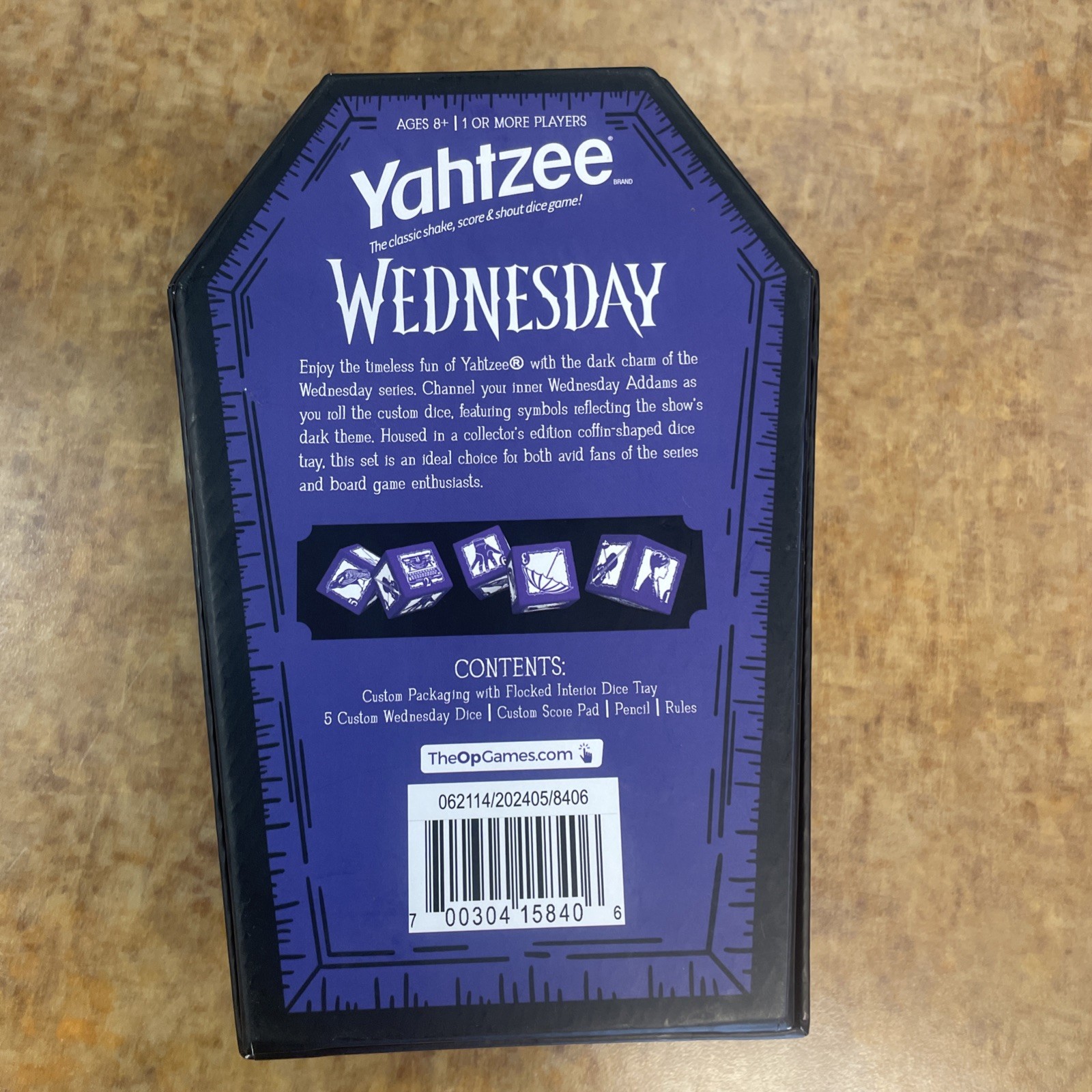 Yahtzee: Wednesday – Addams Family – Dice Game