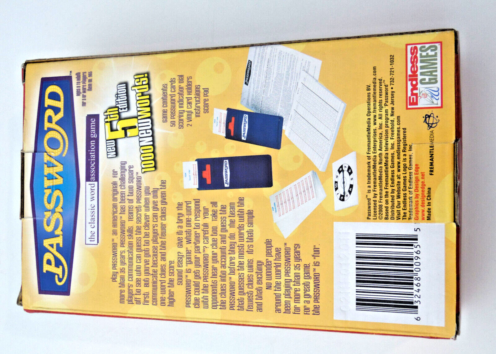 PASSWORD Endless Games 2008 Quick Picks 5th Edition — New in Box