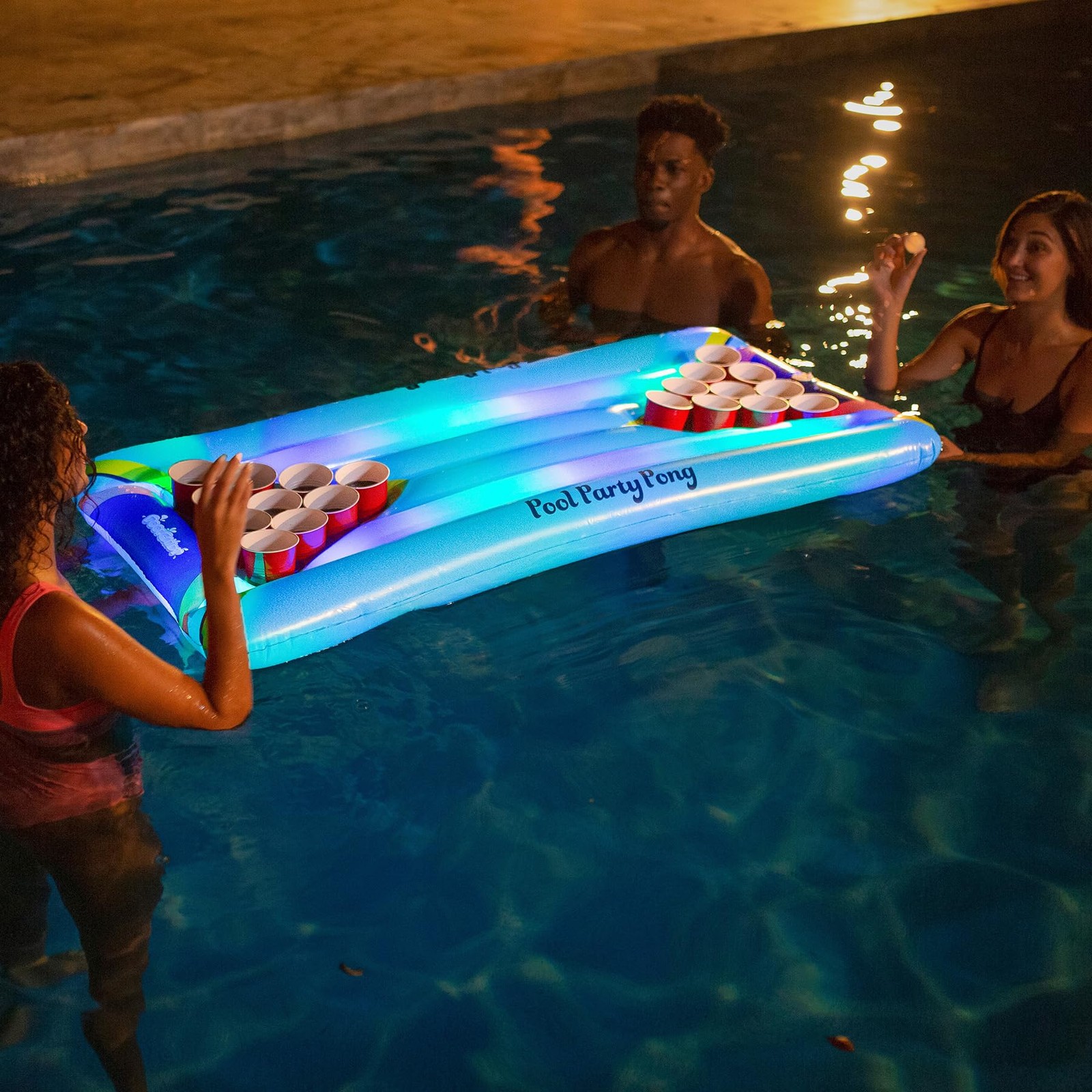 Inflatable Pool Party Pong Illuminated LED