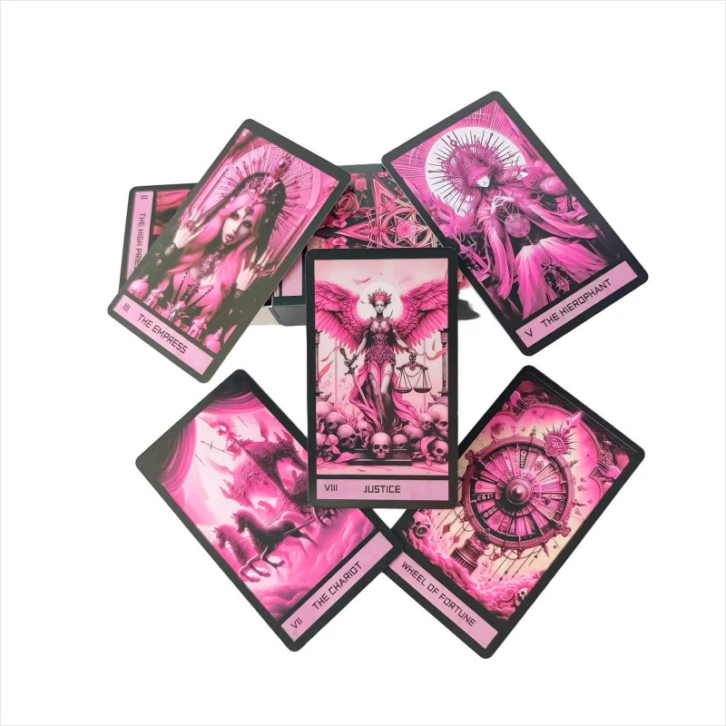 1Box 78 Cards Pink Gothic Tower Board Game English Card Game