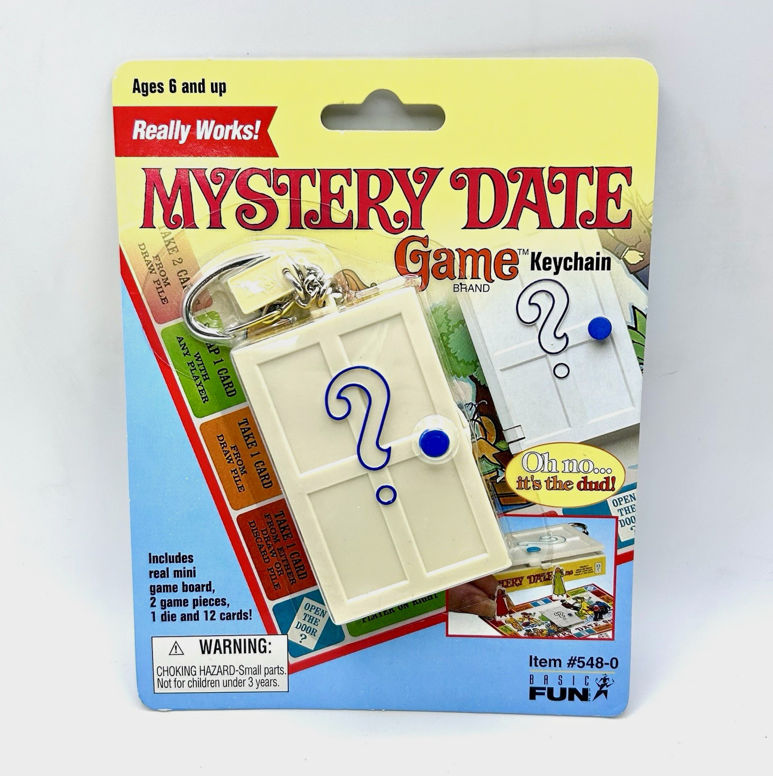 Vintage Mystery Date Game Keychain Basic Fun 1999 Sealed Board Game Miniature