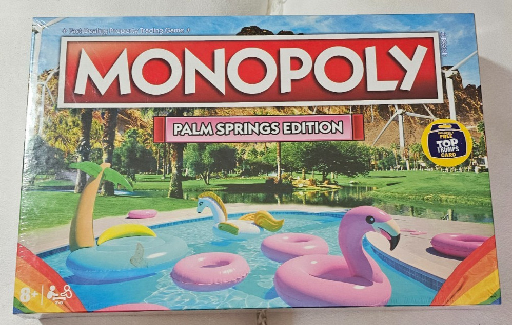 Palm Springs Monopoly Board Game Family Game Night Regional Fun NEW Sealed