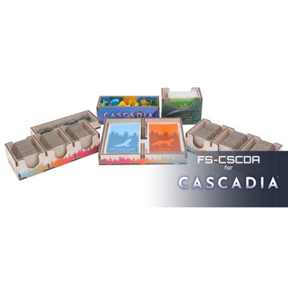 Folded Space Game Colour Inserts: Cascadia for Custom Game Storage Solutions