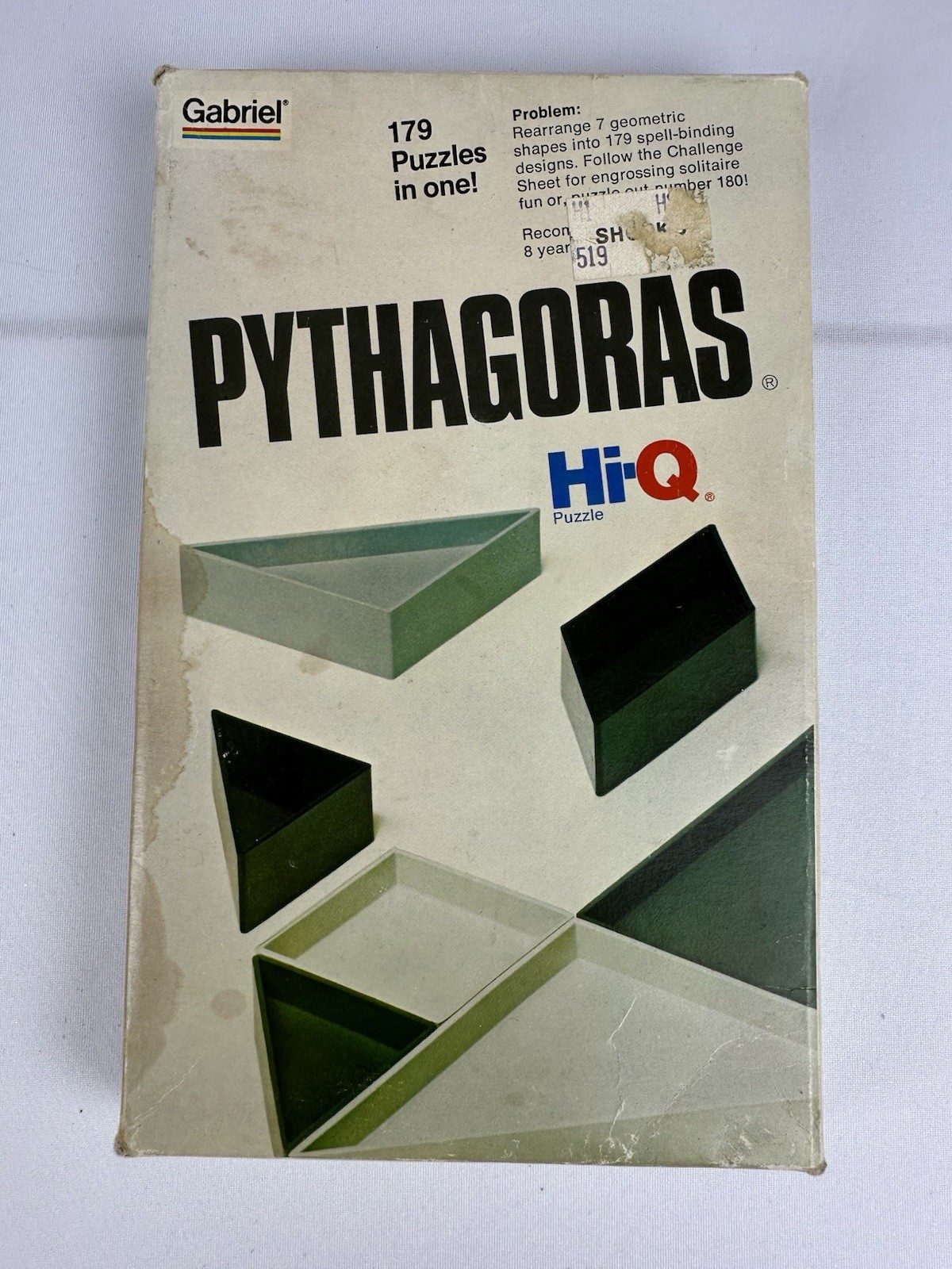 Gabriel Pythagoras Hi-Q Geometric Puzzle Game, Complete, Vintage 1977