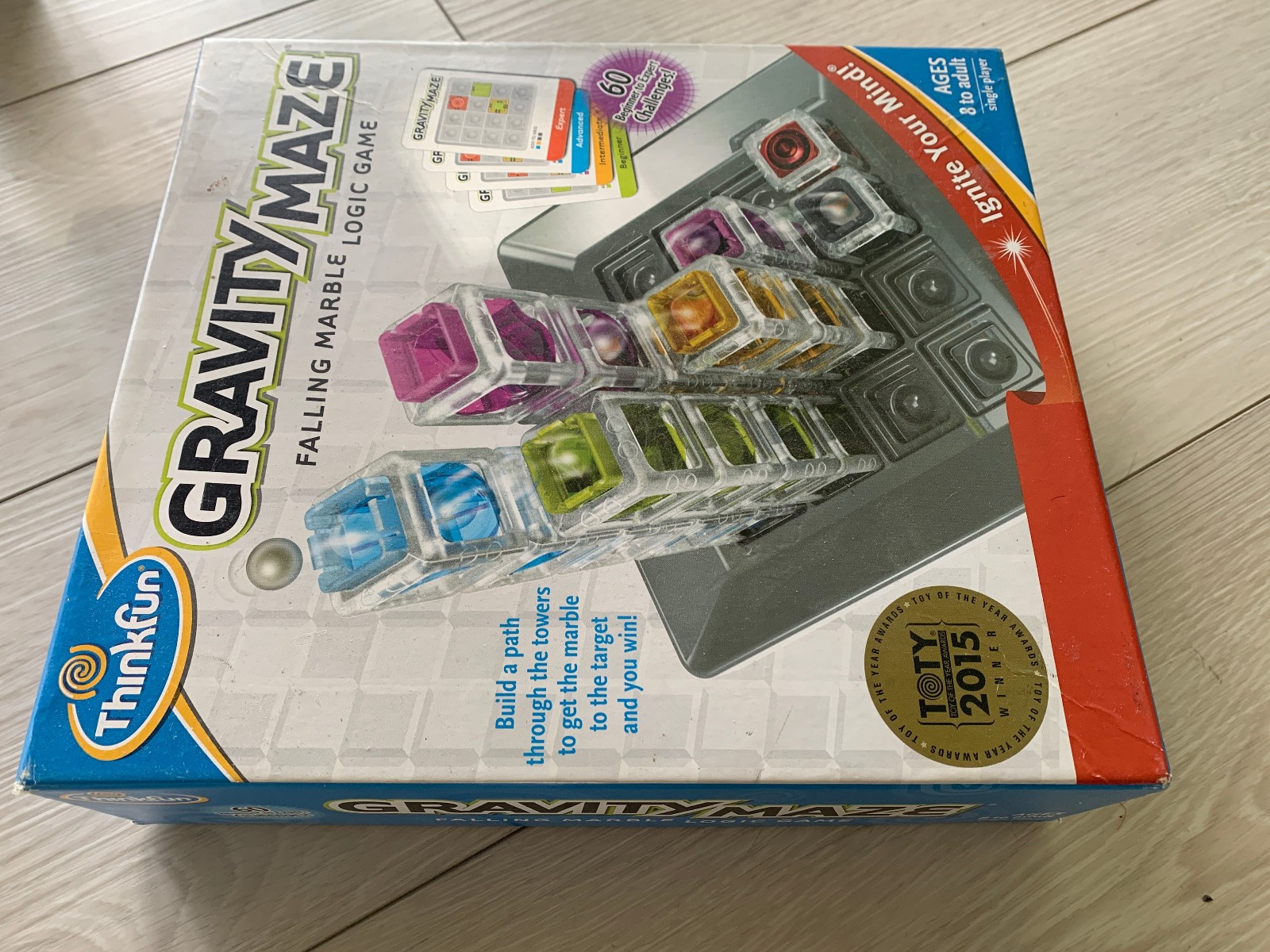 ThinkFun Gravity Maze Falling Marble Logic Game COMPLETE