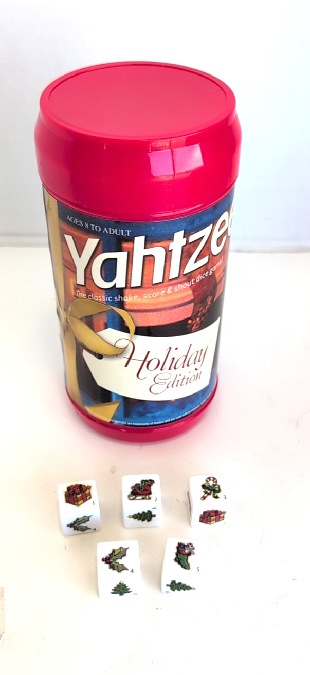 Yahtzee Holiday Edition by USAopoly & Hasbro Christmas Family Dice Game COMPLETE
