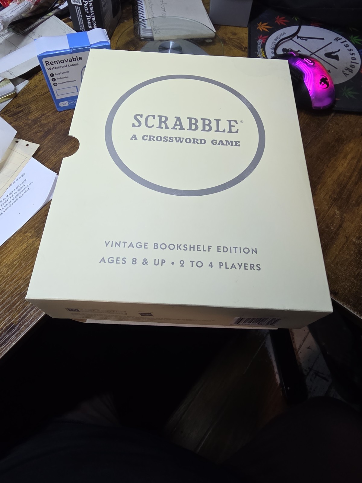 Hasbro Scrabble Crossword Game Vintage Bookshelf Edition 2016, Complete