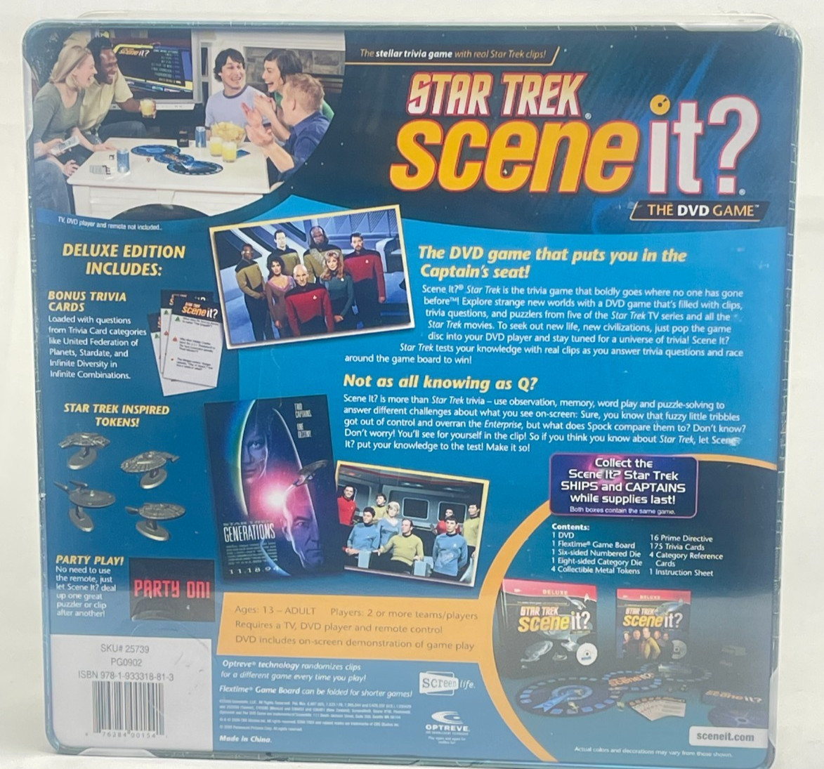 Star Trek Scene it? DVD Game Deluxe Edition Trekkie Trivia Not Sealed Never Used