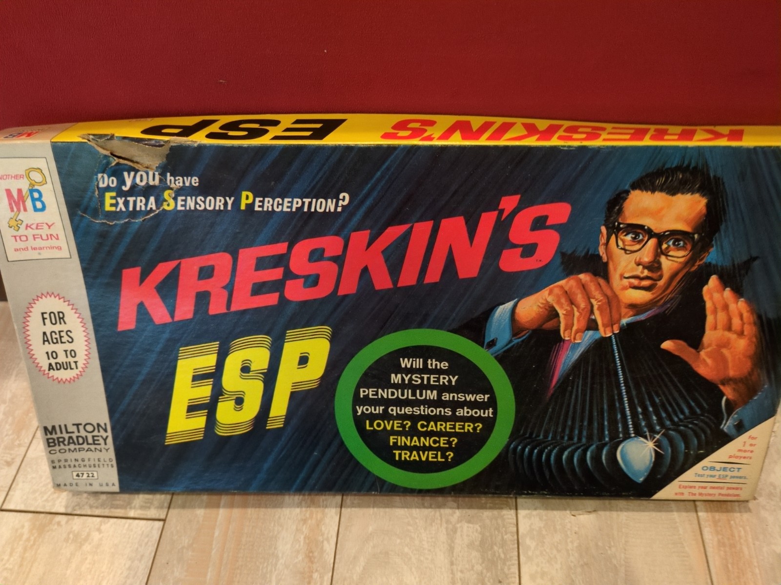 Vtg 1966 Milton Bradley KRESKIN’S ESP Board Game #4722 Made in USA – COMPLETE