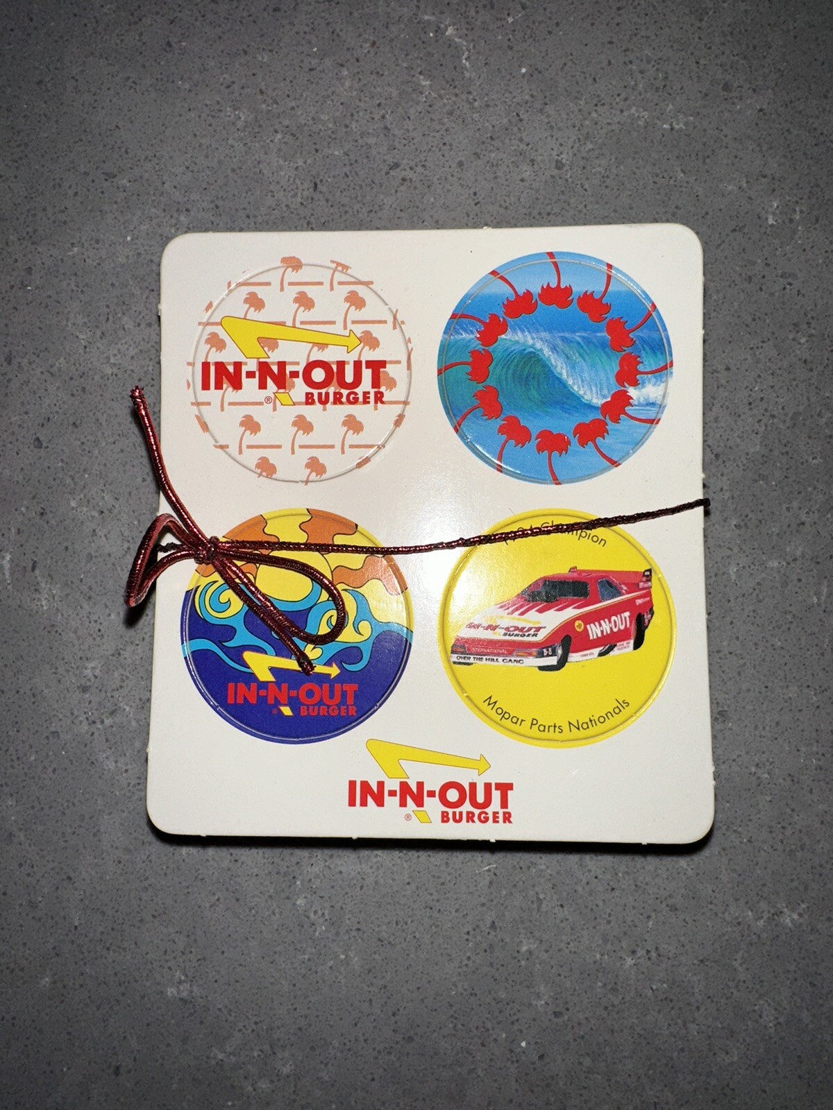 In-N-Out Burger 16 Piece of Unpunched Pog Sheets 1994