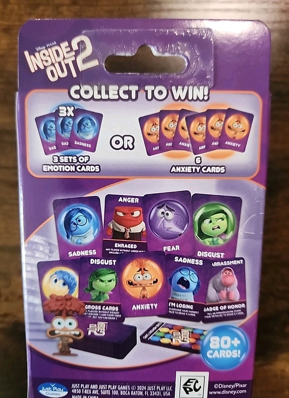 Disney Pixar Inside Out 2 Mixed-Up Emotions Card Game With Anxiety Figure