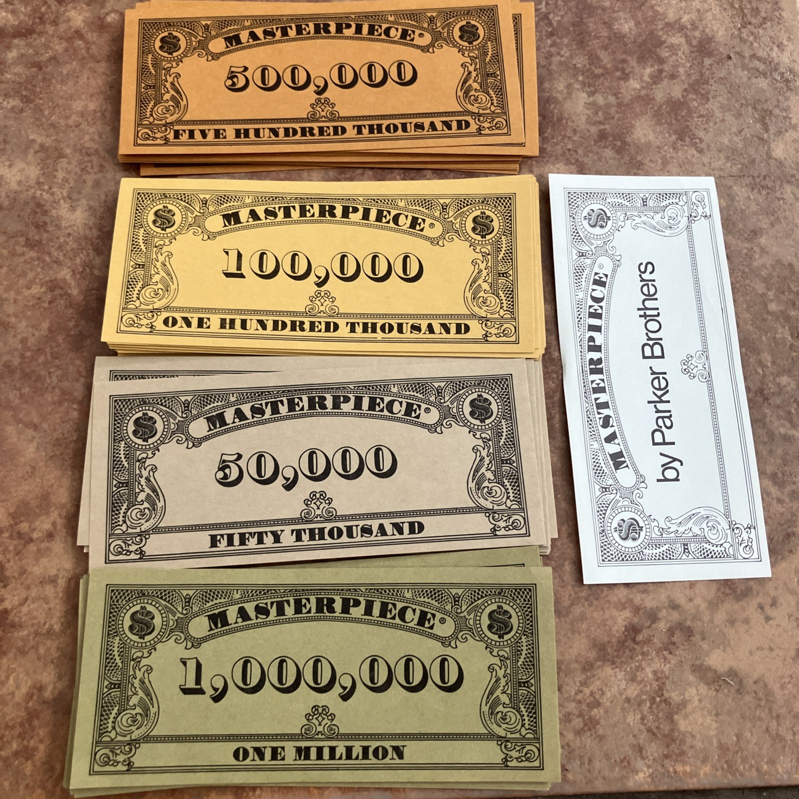 1970 Masterpiece The Art Auction Game – Replacement Money Pack