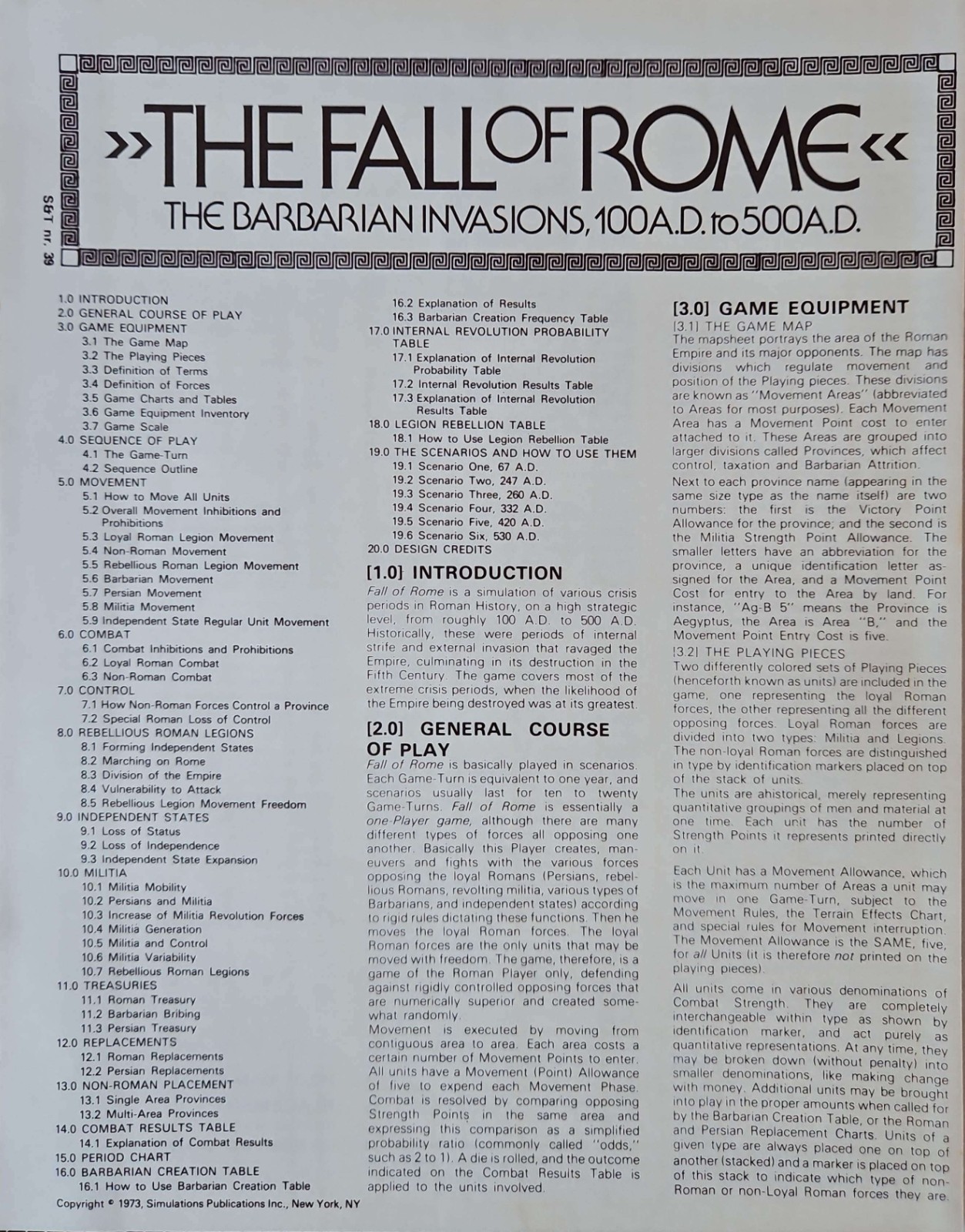 VTG Strategy & Tactics #39 THE FALL OF ROME: The Barbarian Invasions UNPUNCHED