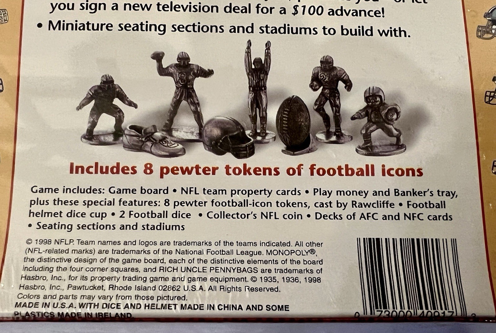 1998 Official NFL Monopoly Limited Edition, Factory Sealed 31 Teams