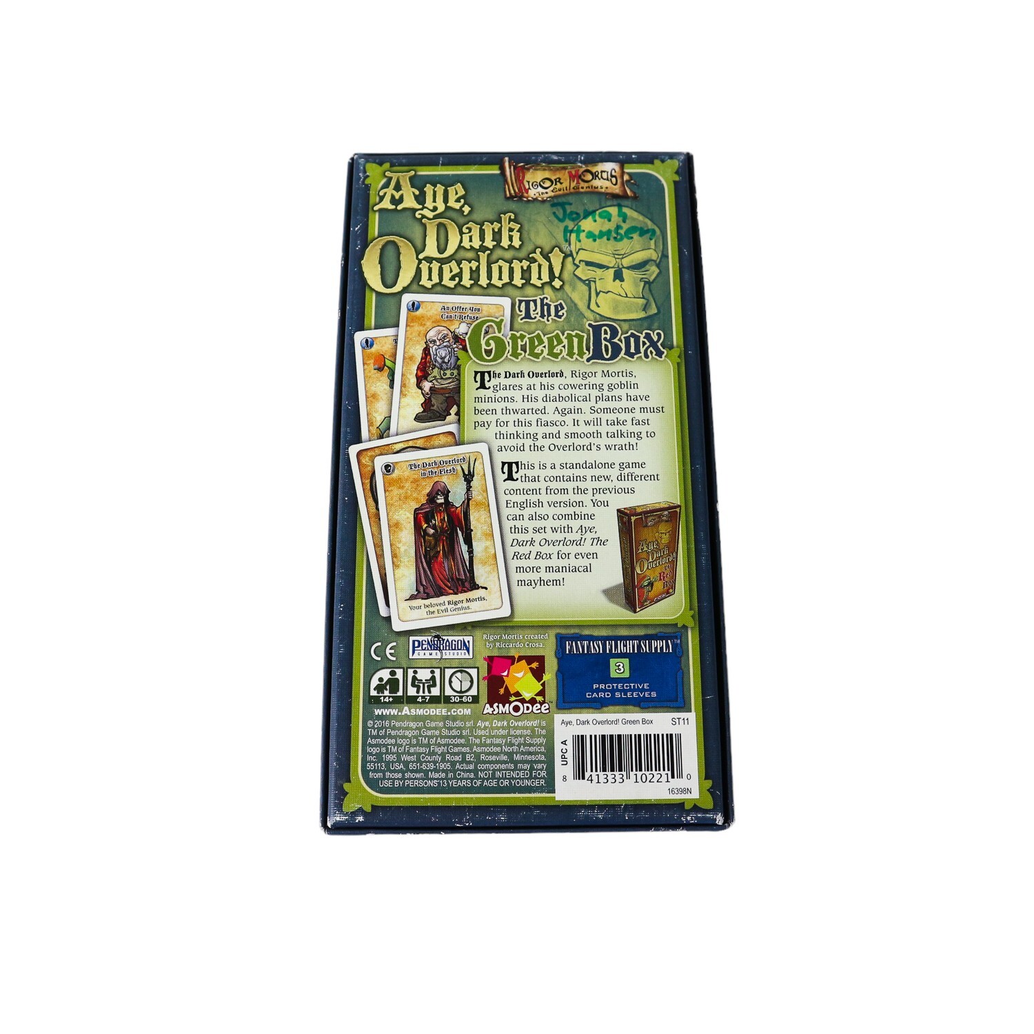 Pendragon Aye Dark Overlord The Green Box Board Game Ages 14 Years and Up
