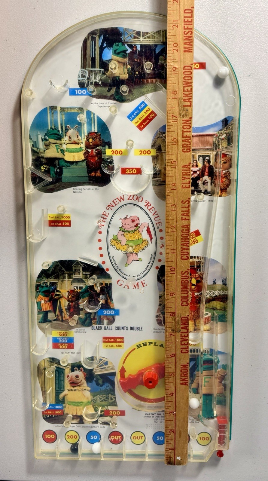 VINTAGE 70’S THE NEW ZOO REVUE TIN PINBALL GAME BY WOLVERINE TOYS 1970 TOY HTF