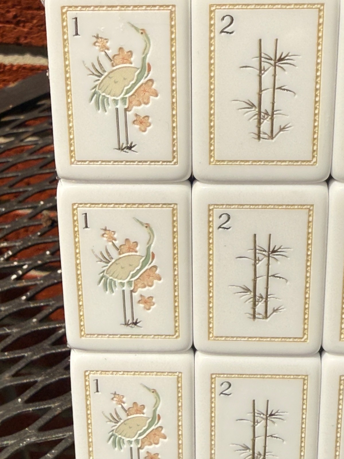 Lotus mahjong tiles