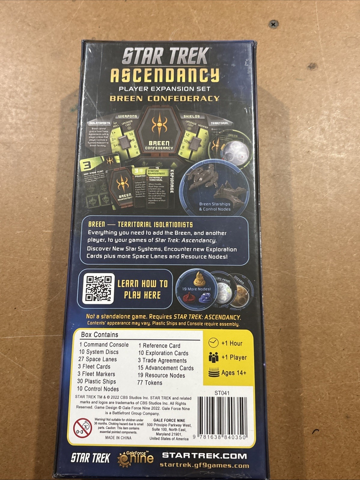 Star Trek Ascendancy Breen Confederacy Expansion New Board Game Gale Force 9 GF9