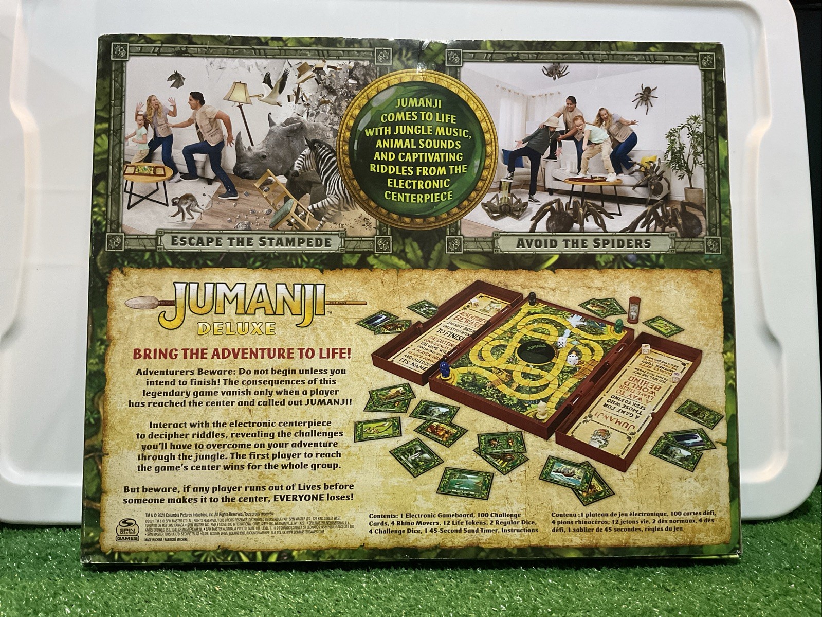 Jumanji Deluxe Electronic Adventure Board Game W/ Lights & Sound NIB New Sealed