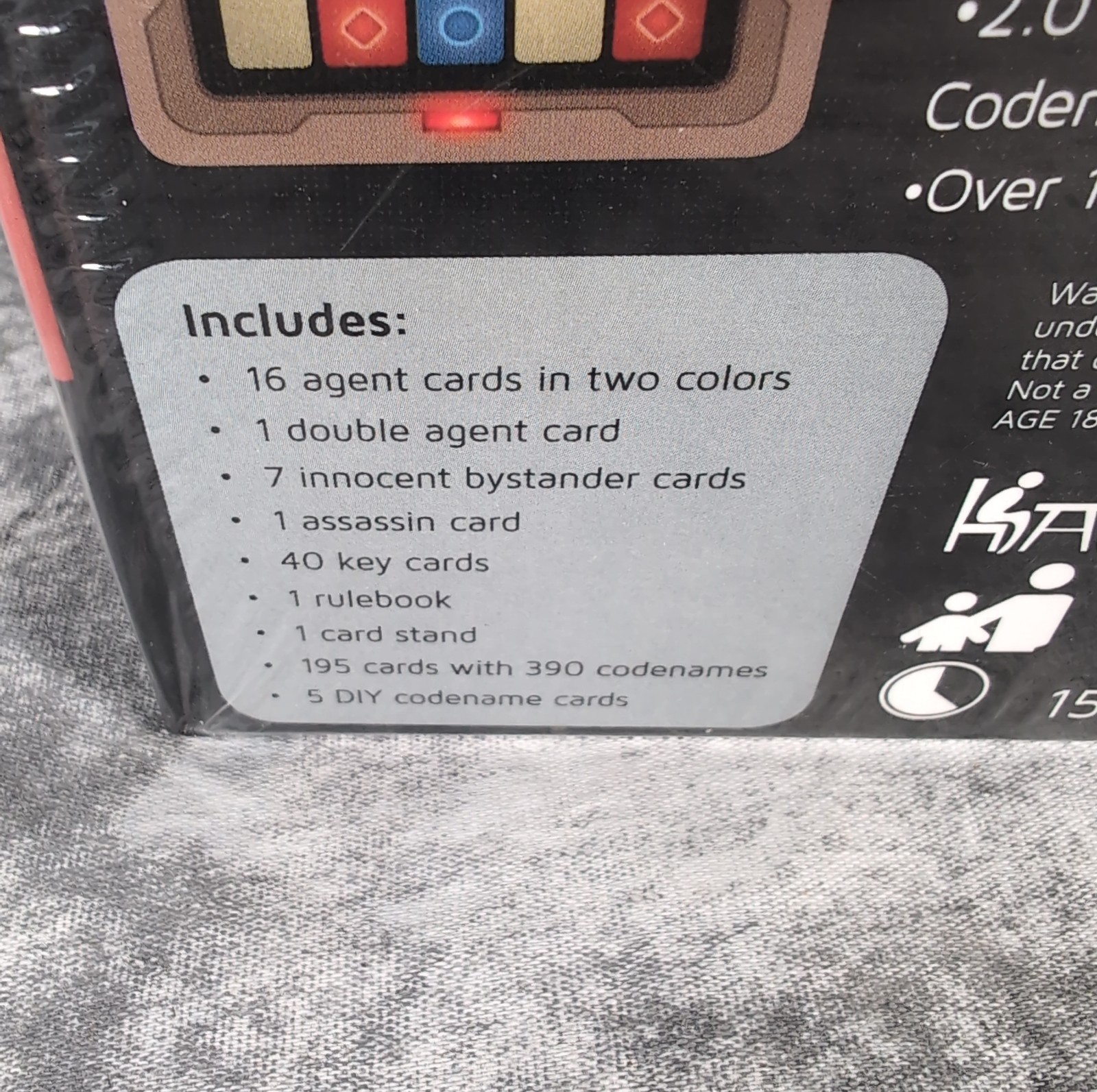 Codenames Deep Undercover Part 2.0 Word Game Adult 18+ Complete Code Names