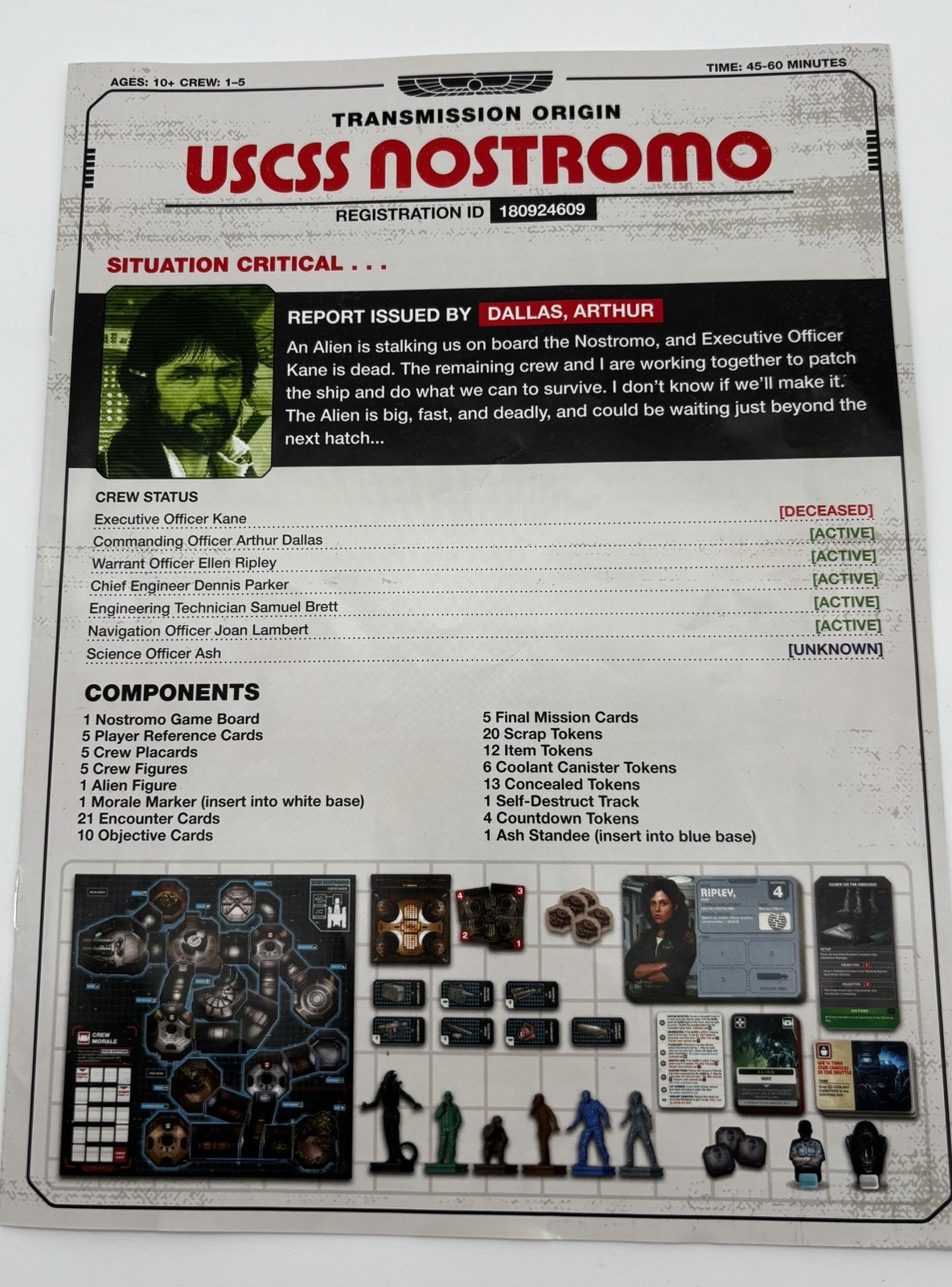 Ravensburger Alien: Fate of the Nostromo Board Game COMPLETE Clean Ships Fast!
