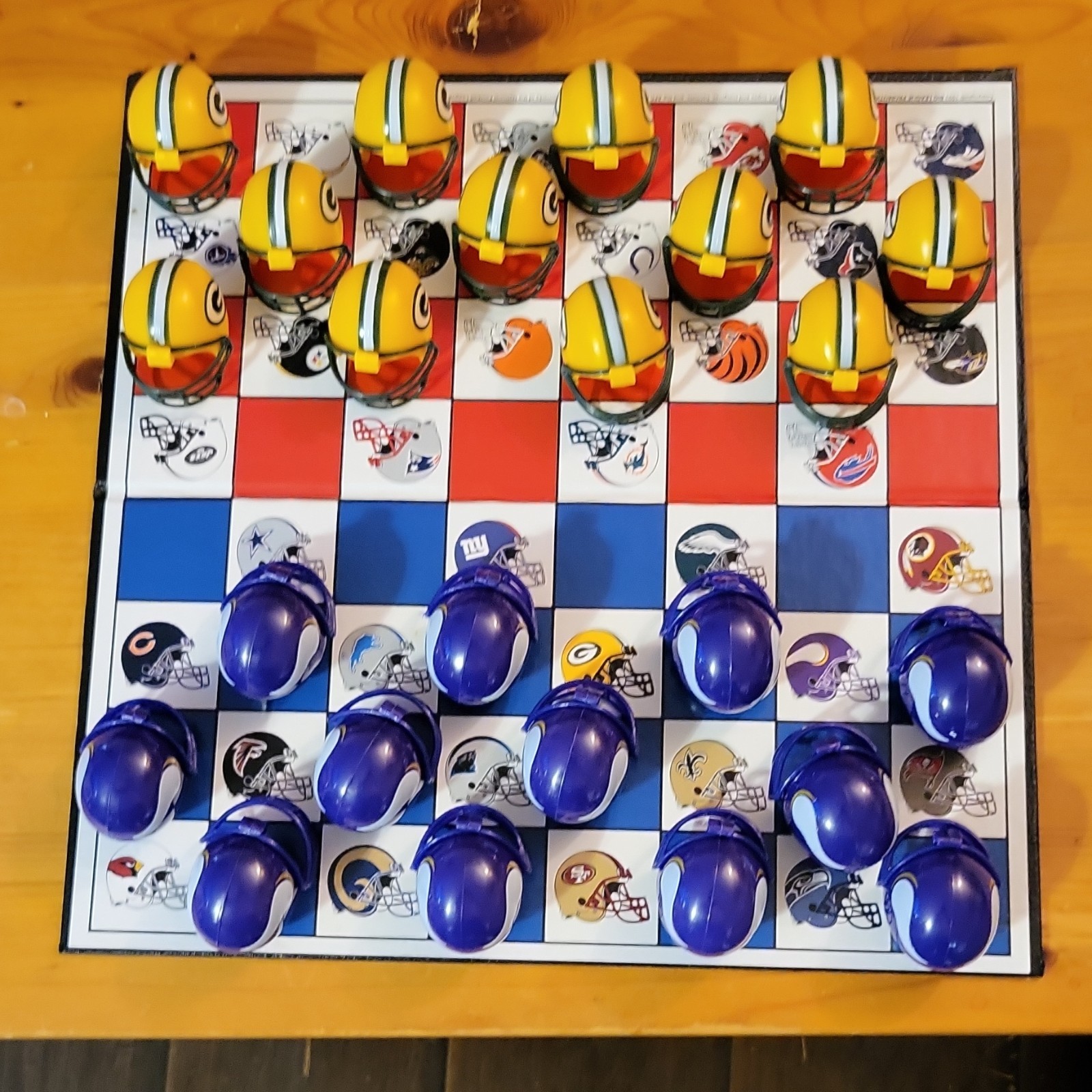 NFL NFL Checkers Board Game Team-Themed Helmet Pieces 2 Players Ages 8-11
