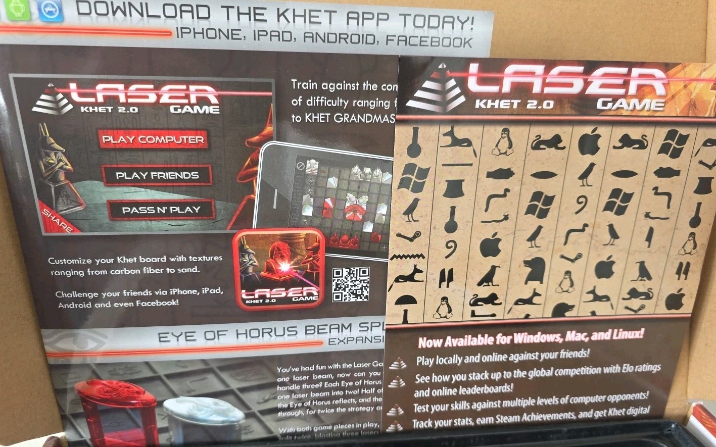Laser Khet 2.0 Strategy Board Game Mensa Select COMPLETE TESTED