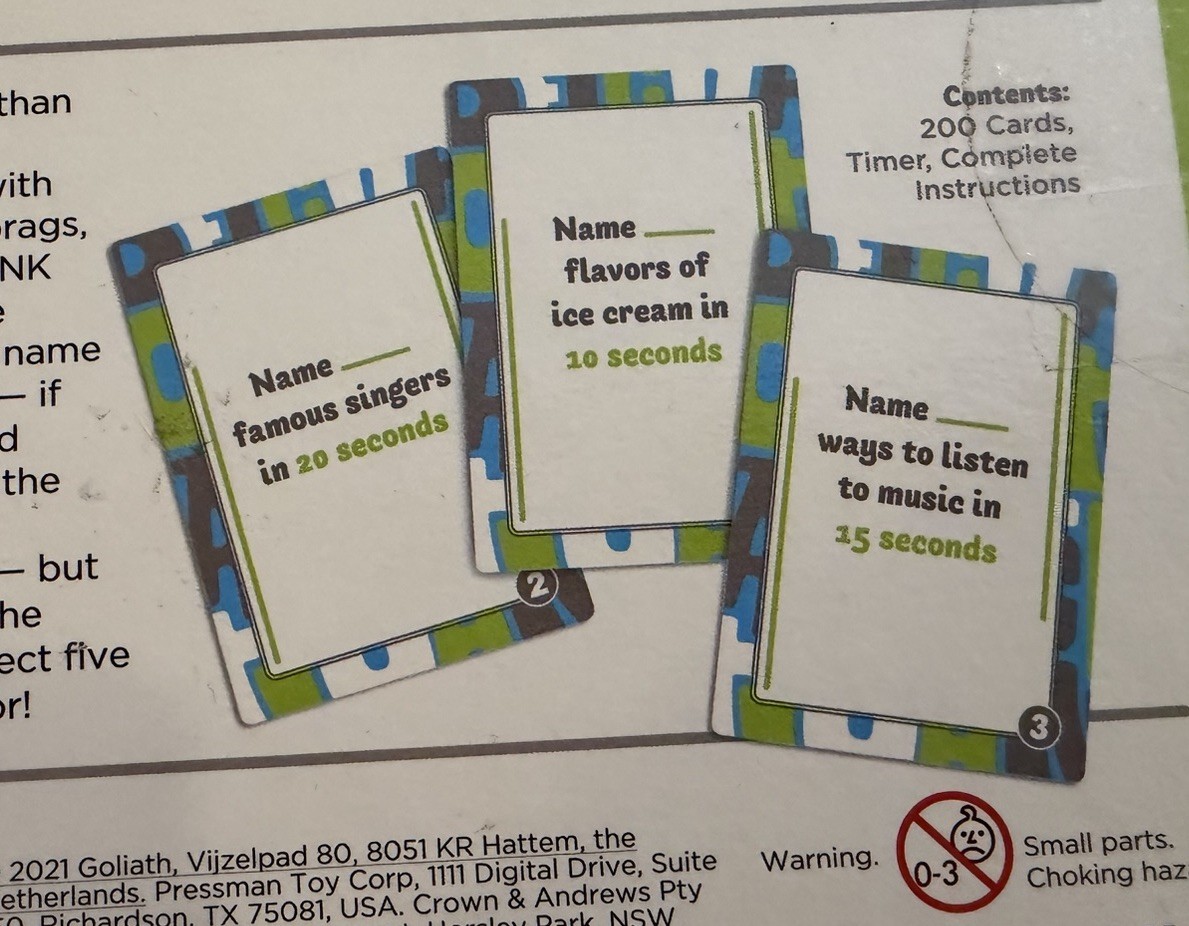 Betcha Can’t Board Game of One Upping Young Inventor Challenge Award Winner -NEW