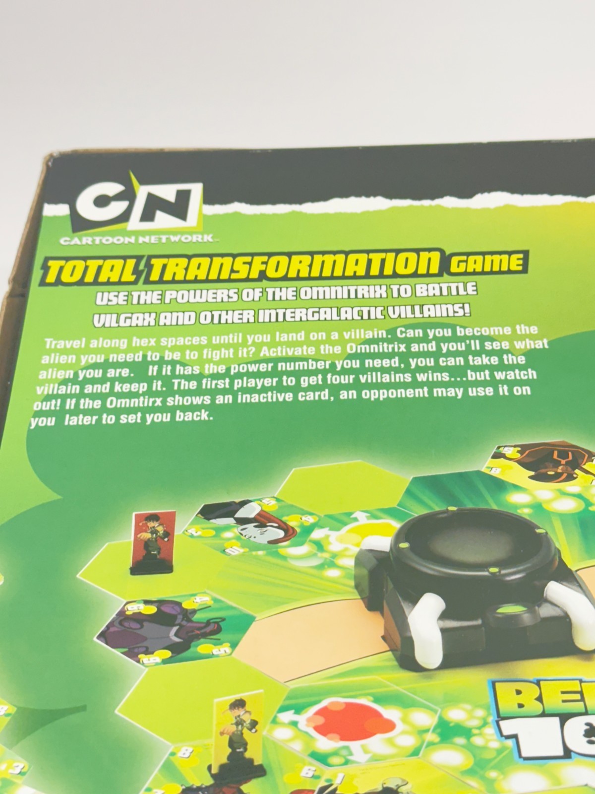 Ben 10 Total Transformation Board Game Cartoon Network Omnitrix Spinner