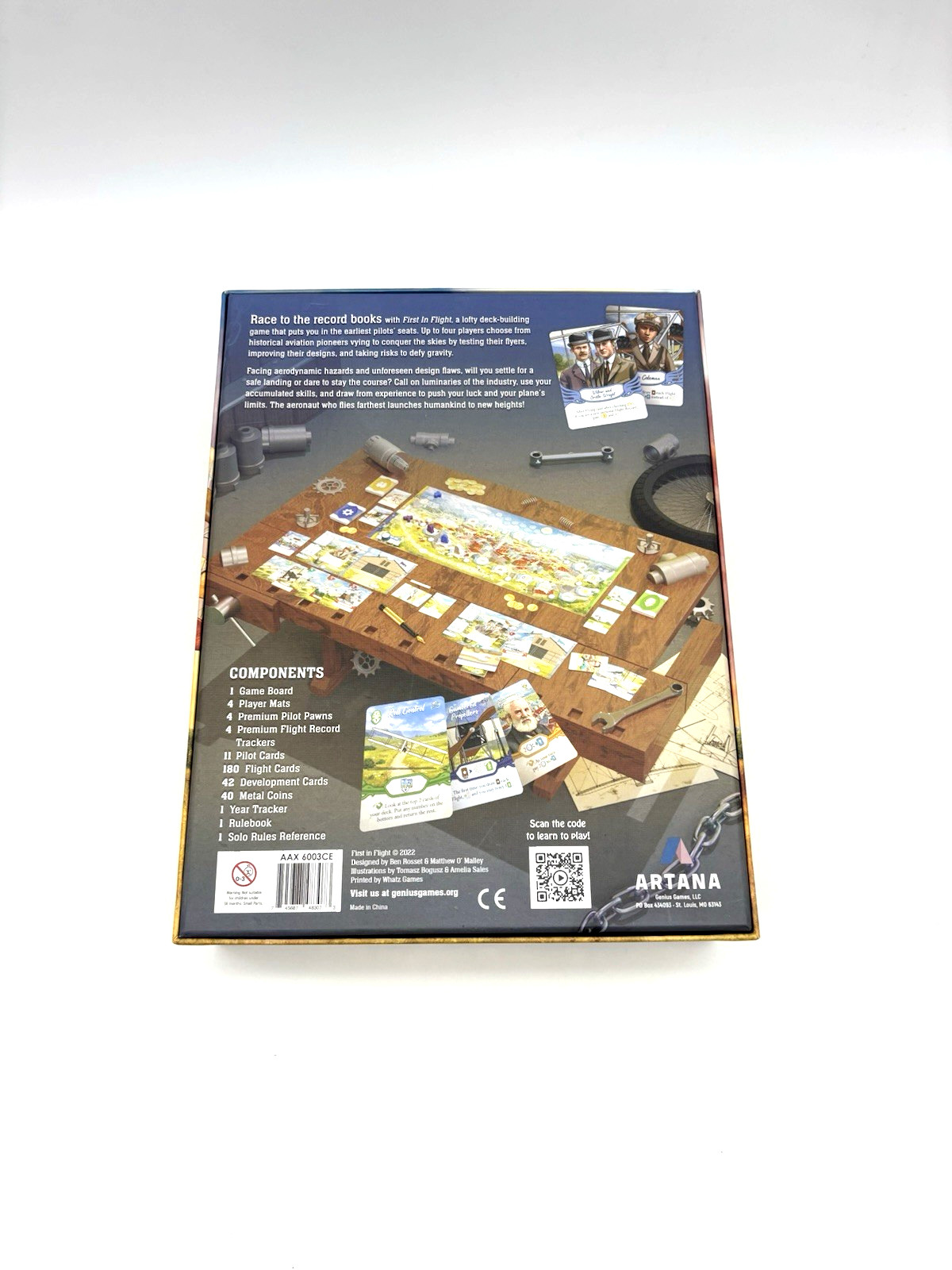 First in Flight Board Game Ben Rosset Matthew O Malley Artana 2022 New Open Box