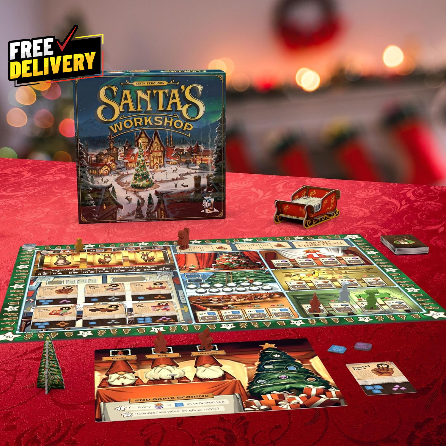 Santa’s Workshop Board Game Standard Edition 2nd Ed Holiday Strategy 2–5 Players