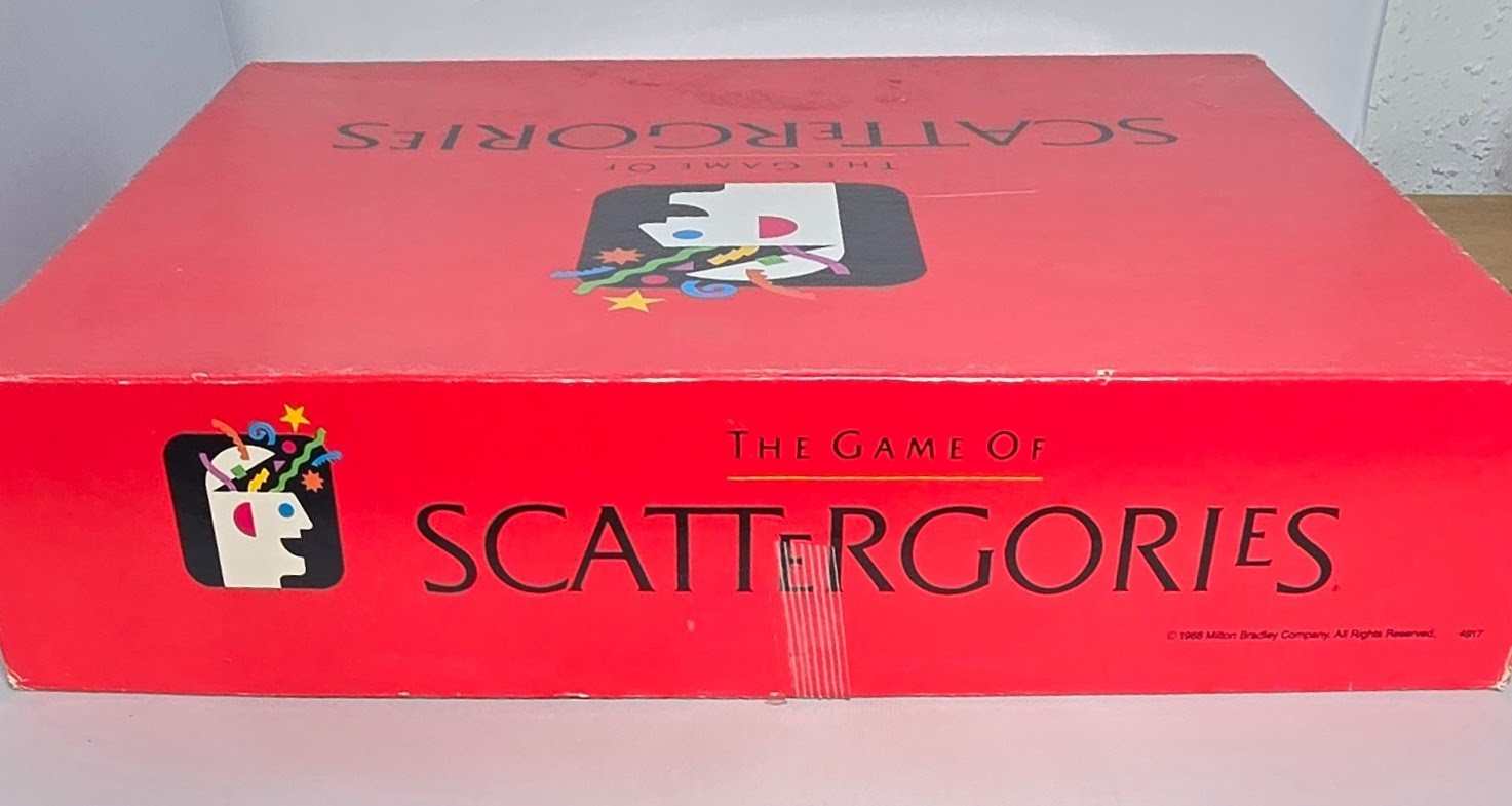 VINTAGE Scattergories Table/Board Game 1988 Ages 12 to Adult 2 to 6 Players