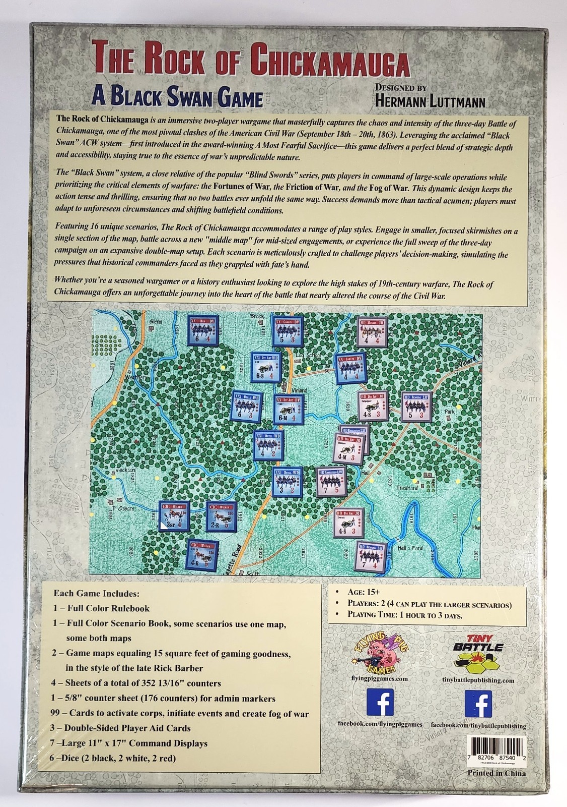 The Rock Of Chickamauga Board Game NEW A Black Swan Game Flying Pig Games