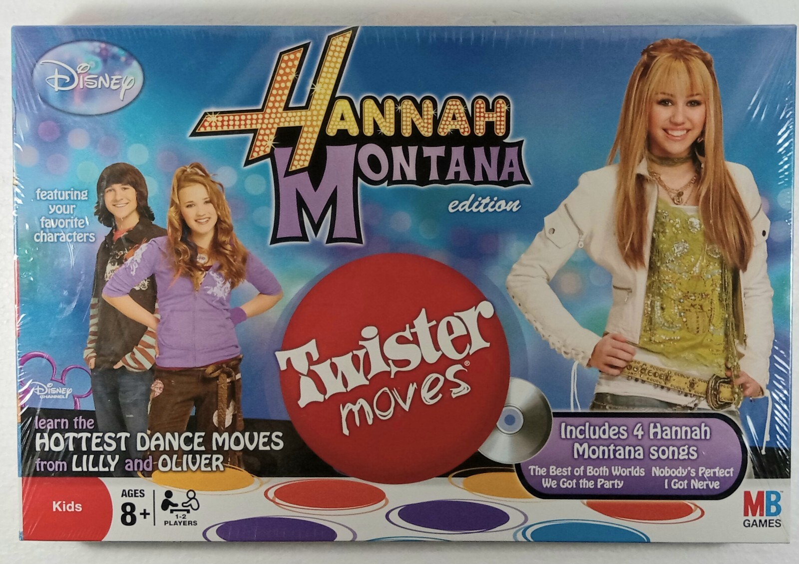 Disney Hannah Montana Twister Moves 2 Mats and 2 CDs Ages 8 or older.