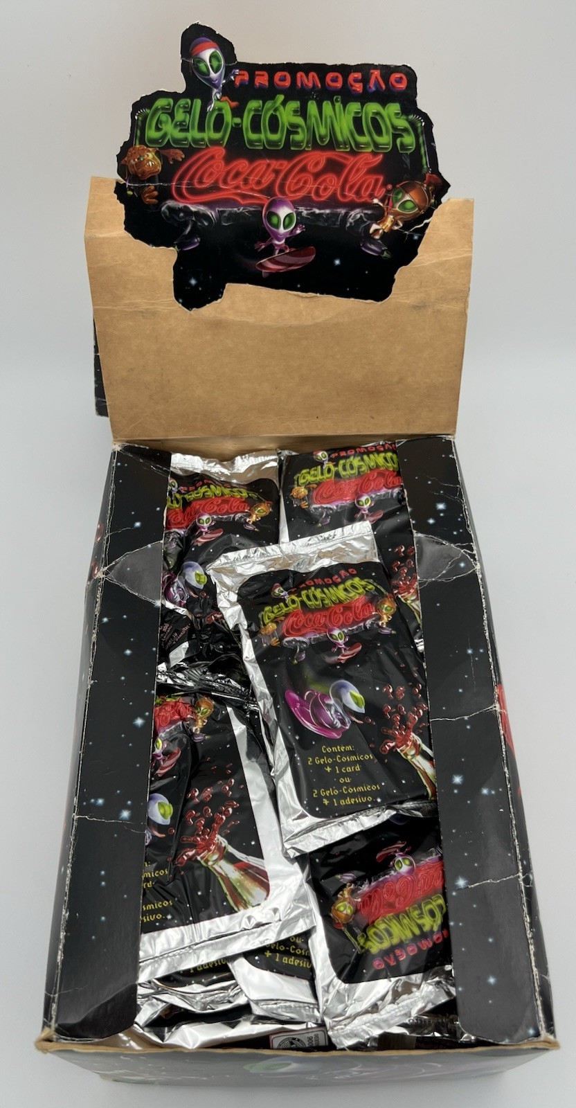 Rare Brazil Gelocosmicos Coca-Cola Crazy Bones Aliens GoGo’s Box 50 Packs