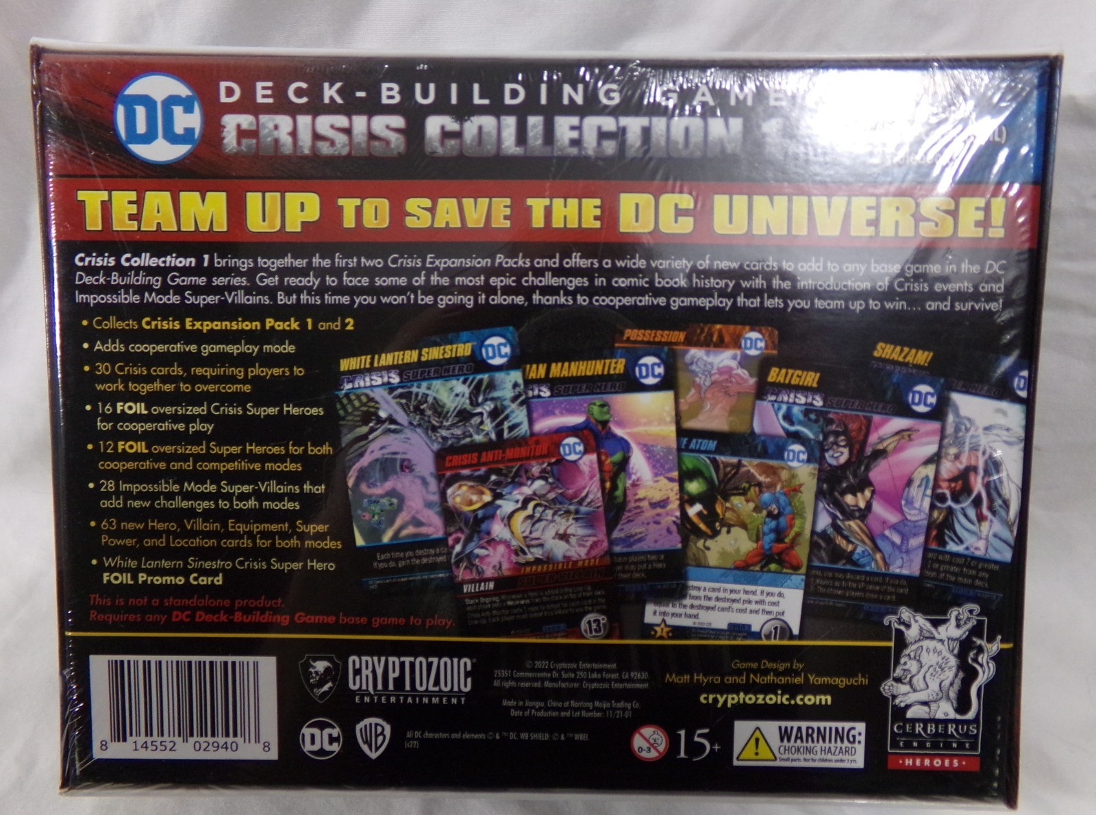 2022 DC DECK BUILDING GAME CRISIS COLLECTION 1 CRYPTOZOIC MATT HYRA N. YAMAGUCHI